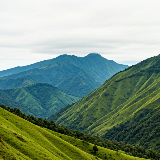 Mist-covered Rwandan highlands